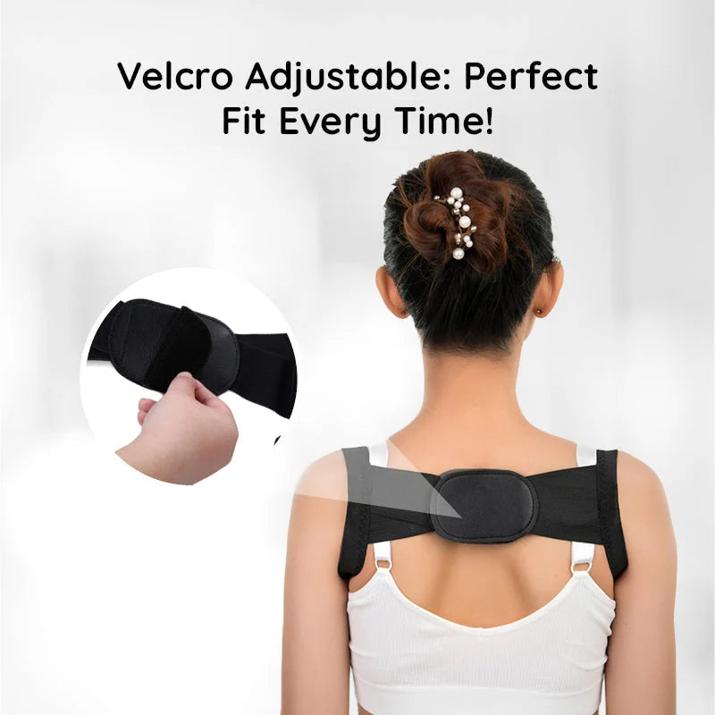 Posture Corrector Adjustable Breathable Fabric Back Brace