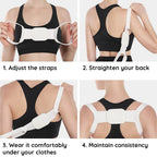 Posture Corrector Adjustable Breathable Fabric Back Brace