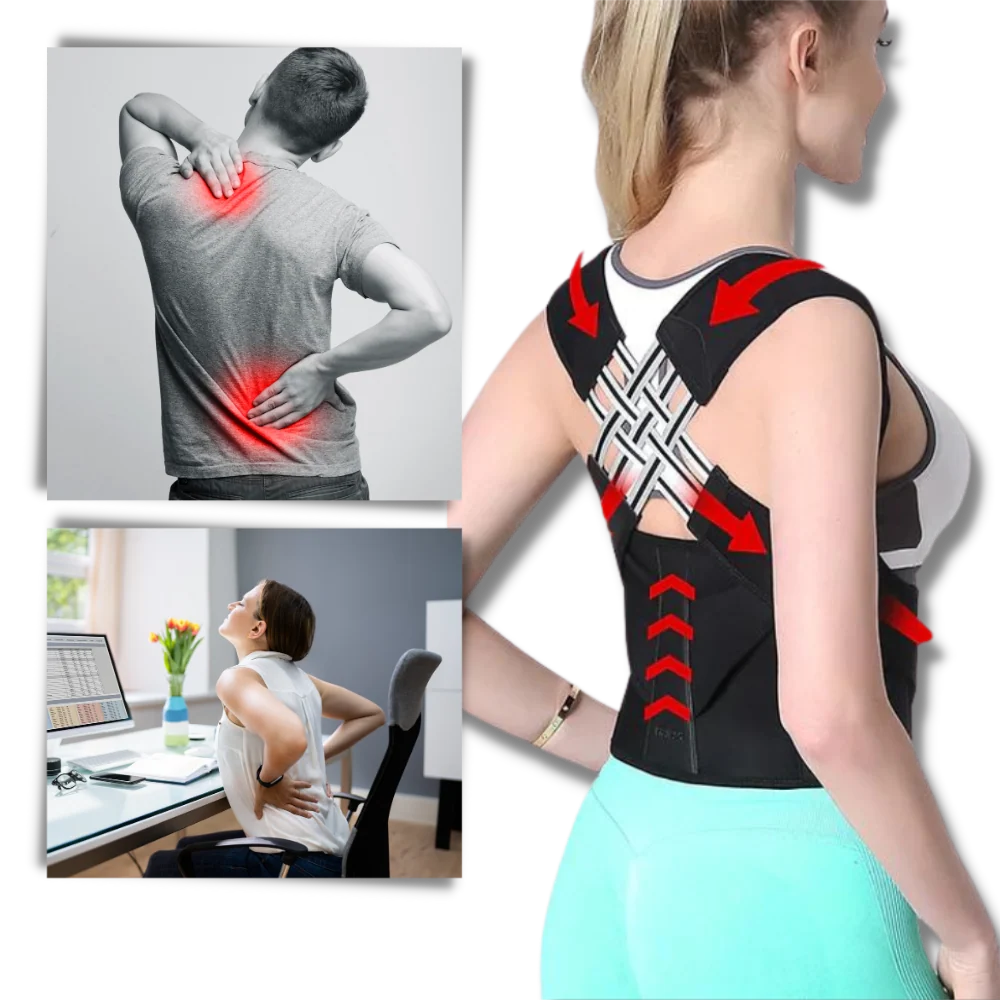 Posture Corrector Adjustable Dual-Strap Breathable Upper & Lower Back