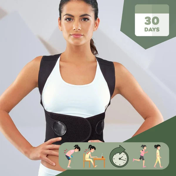 Posture Corrector Adjustable Dual-Strap Breathable Upper & Lower Back