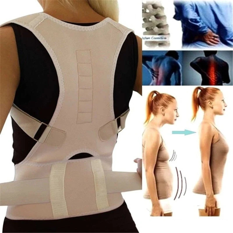 Posture Corrector Magnetic Therapy Adjustable Fit Breathable