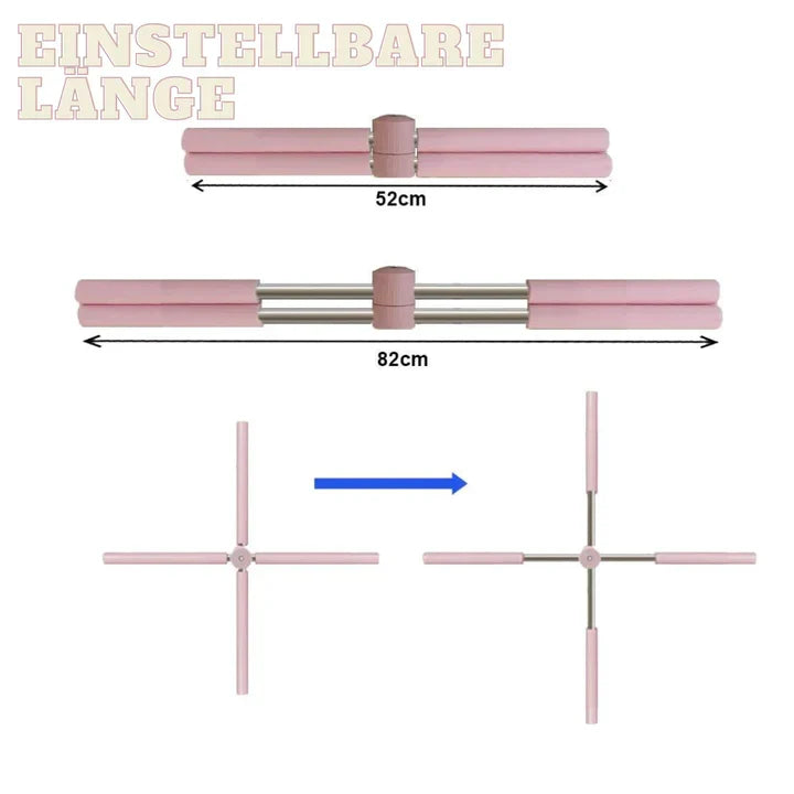 Posture Corrector Stick Adjustable & Foam-Padded Stainless Steel Core
