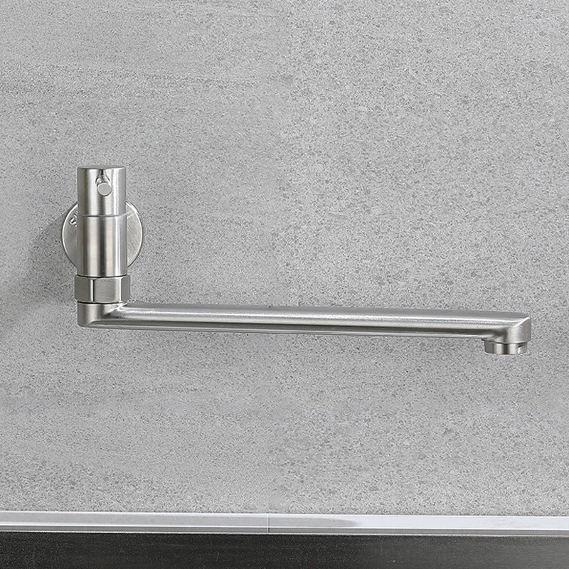 Pot Filler Faucet Wall-Mounted Stainless Steel Swivel Spout