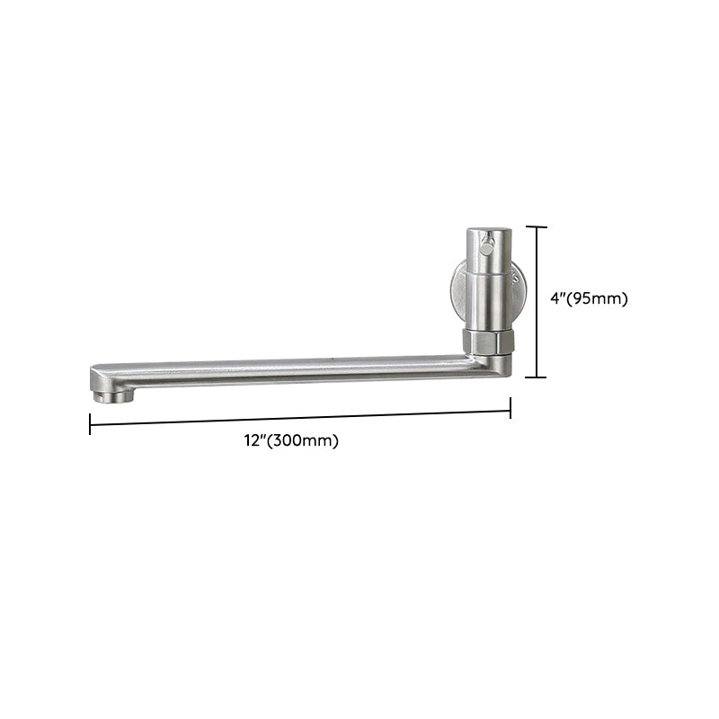 Pot Filler Faucet Wall-Mounted Stainless Steel Swivel Spout