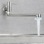 Pot Filler Faucet Wall-Mounted Stainless Steel Swivel Spout