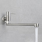 Pot Filler Faucet Wall-Mounted Stainless Steel Swivel Spout