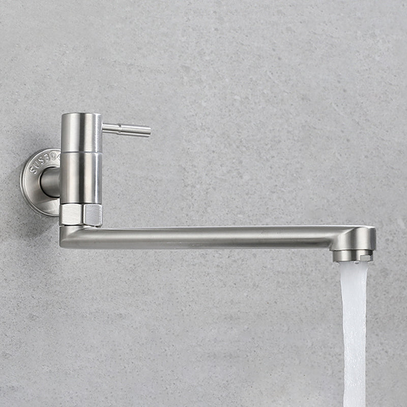 Pot Filler Faucet Wall-Mounted Stainless Steel Swivel Spout