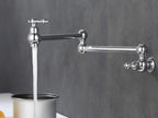 Pot Filler Wall-Mounted Brass Double-Handle