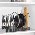 Pot & Pan Organizer 8-Tier Adjustable Rust-Resistant Iron
