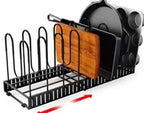 Pot & Pan Organizer 8-Tier Adjustable Rust-Resistant Iron
