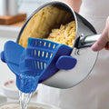 Pot Strainer Clip-On Silicone Rated 440°F Dishwasher Safe