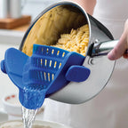 Pot Strainer Clip-On Silicone Rated 440°F Dishwasher Safe