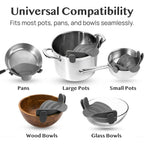 Pot Strainer Clip-On Silicone Rated 440°F Dishwasher Safe