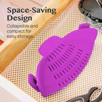 Pot Strainer Clip-On Silicone Rated 440°F Dishwasher Safe