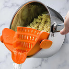 Pot Strainer Clip-On Silicone Rated 440°F Dishwasher Safe