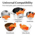 Pot Strainer Clip-On Silicone Rated 440°F Dishwasher Safe