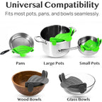 Pot Strainer Clip-On Silicone Rated 440°F Dishwasher Safe