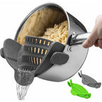 Pot Strainer Clip-On Silicone Rated 440°F Dishwasher Safe