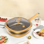 Pot Titanium Ceramic Nonstick Iron Core Glass Lid