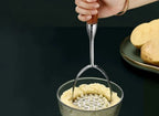 Potato Masher Stainless Steel Head & Ergonomic Wooden Handle