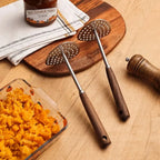 Potato Masher Stainless Steel Perforated Plate Ergonomic Wood Handle