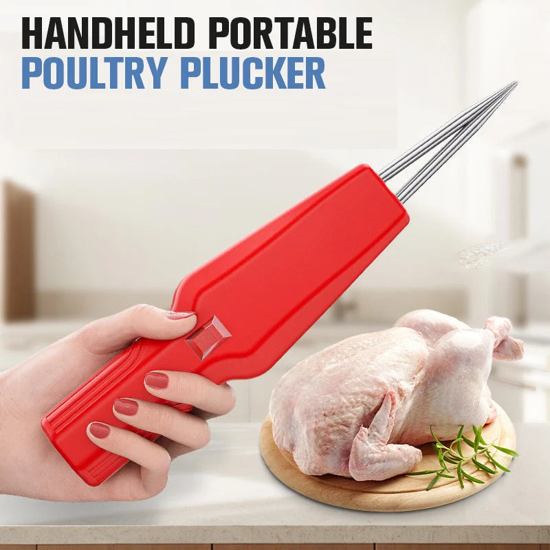 Poultry Plucker Handheld Rotating Rubber Fingers Rechargeable & Mains