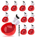 Poultry Waterer Set Gravity-Fed Leak-Proof 10-Pack