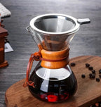 Pour-Over Coffee Set Borosilicate Glass Precision Pour Spout