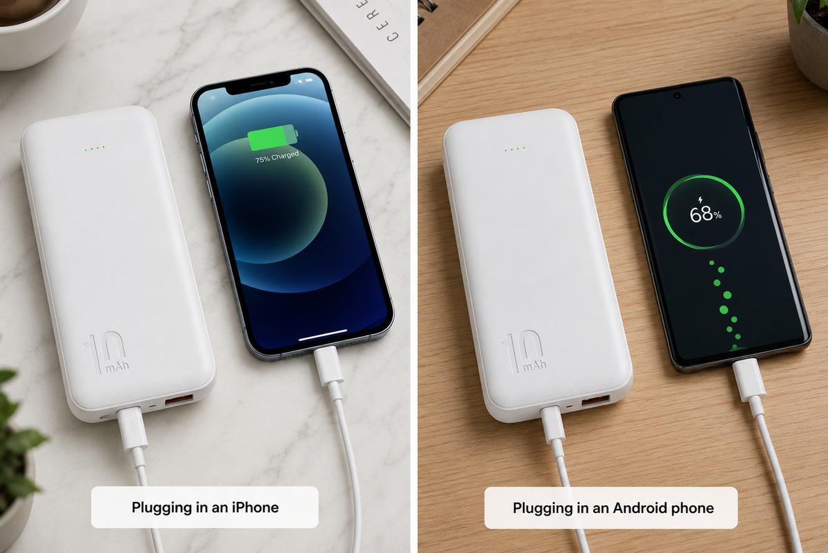 Power Bank 10000mAh Fast Charging USB-C & USB-A