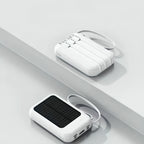 Power Bank 20,000mAh Solar Built-In Cables