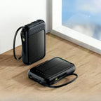 Power Bank 20,000mAh Solar Built-In Cables