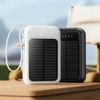 Power Bank 20,000mAh Solar Built-In Cables