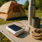 Power Bank 20,000mAh Solar Built-In Cables