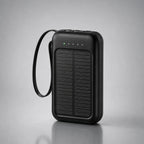 Power Bank 20,000mAh Solar Built-In Cables