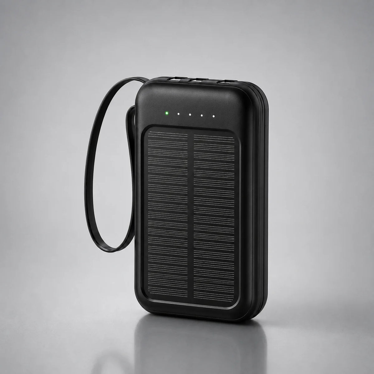 Power Bank 20,000mAh Solar Built-In Cables