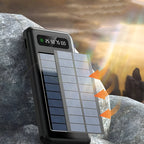 Power Bank 20,000mAh Solar & Fast USB Charging LED Display