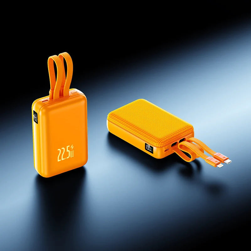 Power Bank 22.5W Fast Charging Integrated Cables