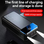 Power Bank 50,000mAh Fast Charging USB-C LED Flashlight