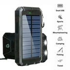 Power Bank 500,000 mAh Solar Dual USB LED