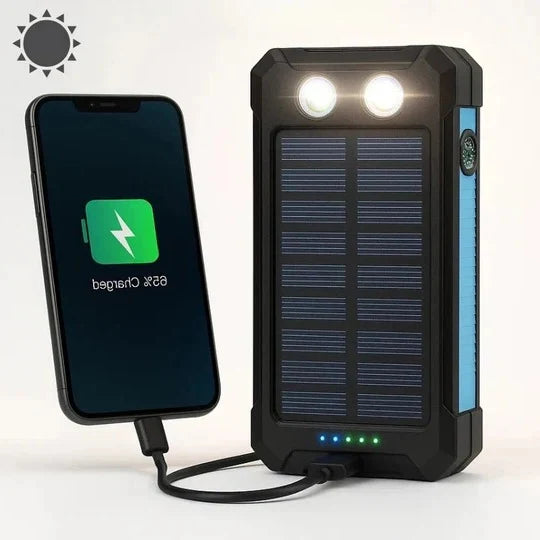 Power Bank 500,000 mAh Solar Dual USB LED
