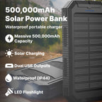Power Bank 500000mAh Solar Dual USB