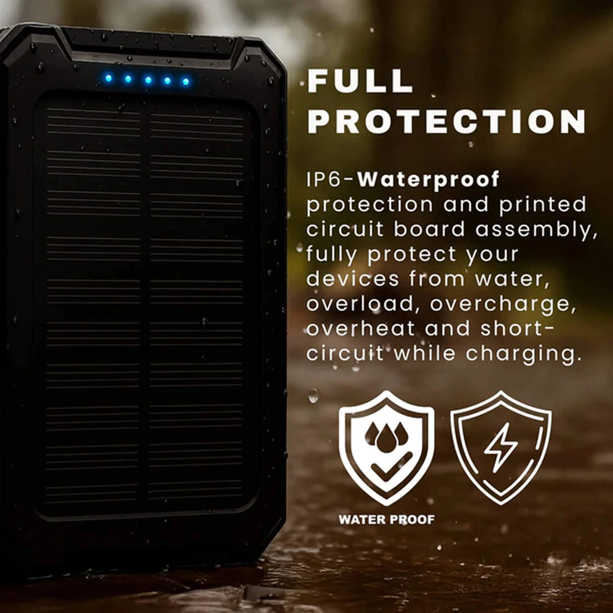 Power Bank 500000mAh Solar Dual USB