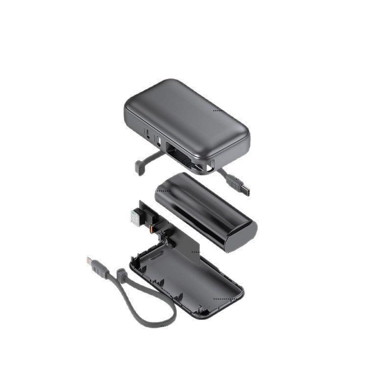 Power Bank Built-In Cable & Fast Charging