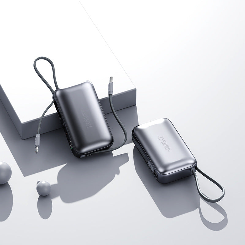 Power Bank Built-In Cable & Fast Charging