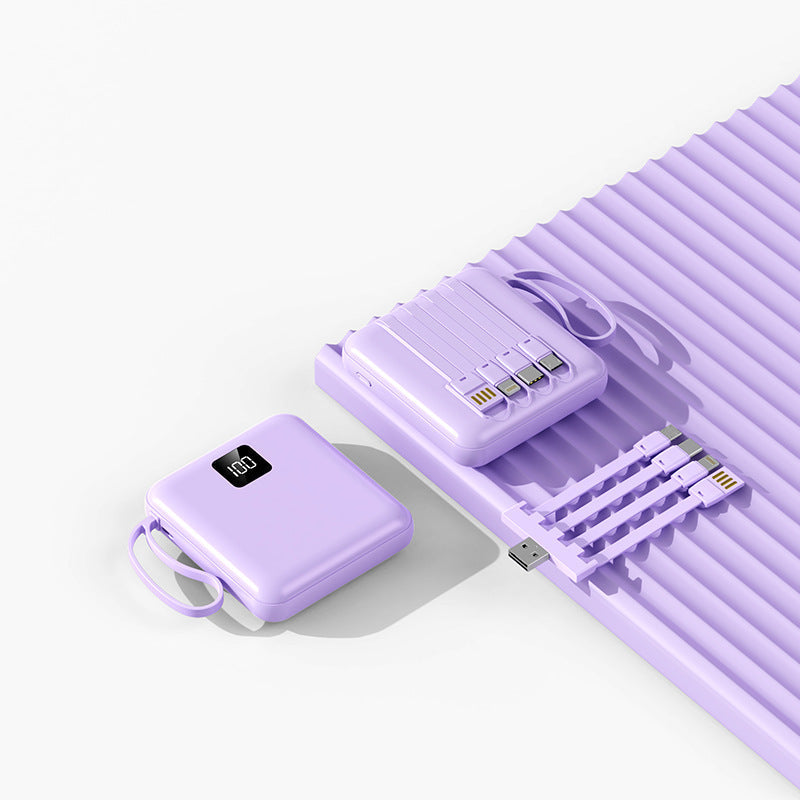 Power Bank Built In Cables Intelligent LCD High Capacity