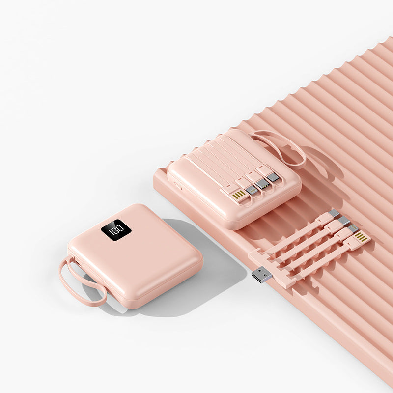Power Bank Built In Cables Intelligent LCD High Capacity