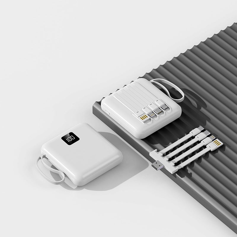 Power Bank Built In Cables Intelligent LCD High Capacity