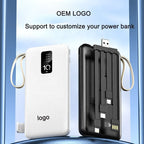 Power Bank Built-In Cables & Smart Charging