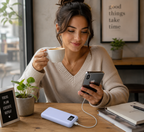 Power Bank Built-In Cables & Smart Charging
