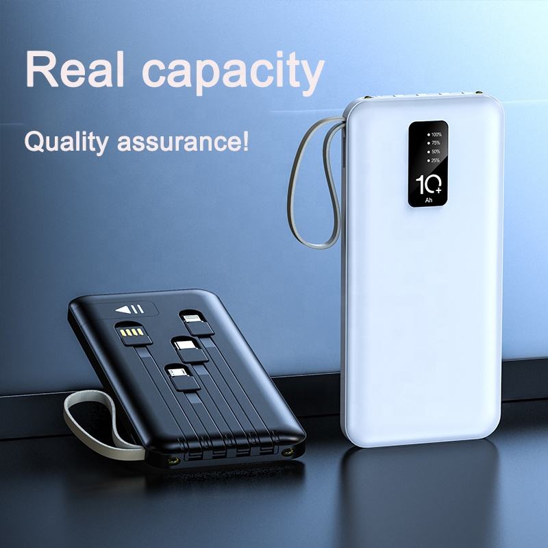 Power Bank Built-In Cables & Smart Charging